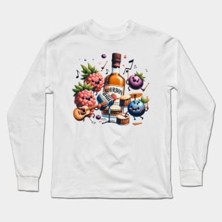 Bourbon Berry Band - Jazzy Fruits and Spirits Long Sleeve T-Shirt